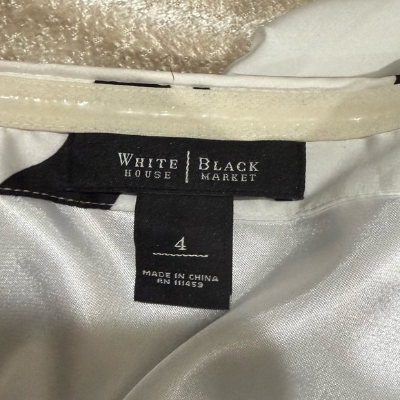 Elegant y2k Black and White floral Strapless Dress - Picture 7 of 7